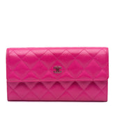 CC Quilted Caviar Long Wallet